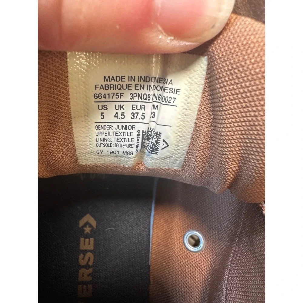 Converse Chuck Taylor All Star Madison Tan Brown‎ Mid Top Sneakers Size 5 Junior